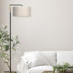 Lampadaire ATLANTA abat-jour Lin beige gris E27 Nature 