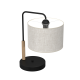 Lampe à poser ATLANTA abat-jour Lin beige gris E27 Nature 