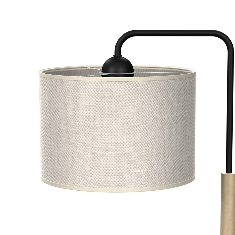 Lampe à poser ATLANTA abat-jour Lin beige gris E27 Nature 