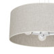 Plafonnier LINO rond 50cm abat-jour en lin beige gris E27 Nature 