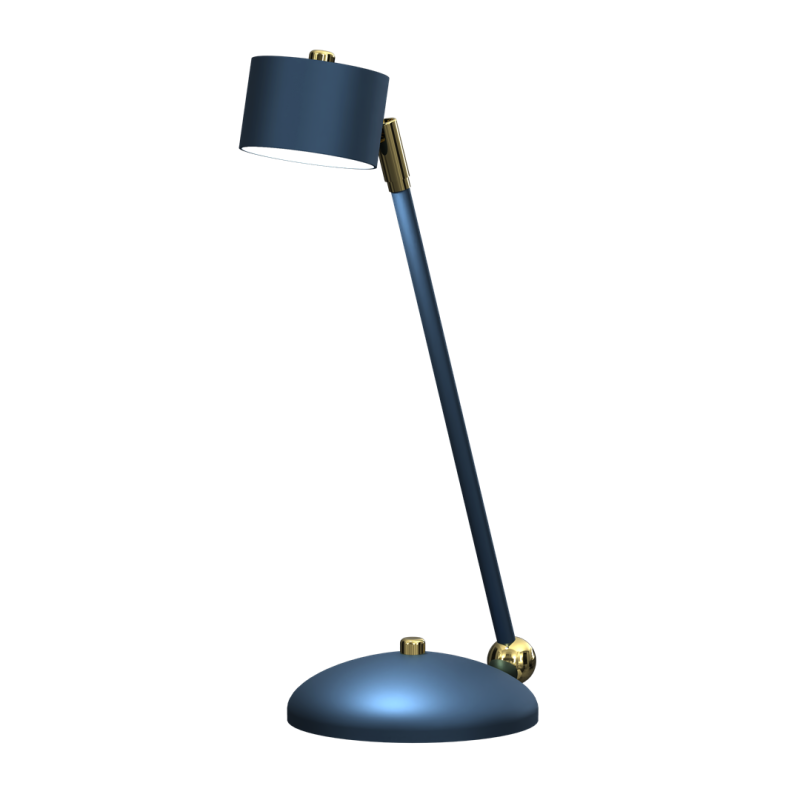 Lampe de bureau ARENA métal bleu et doré GX53 Design chic 