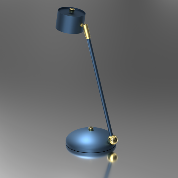 Lampe de bureau ARENA métal bleu et doré GX53 Design chic 