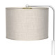 Lampe à poser LINO abat-jour en lin beige gris E27 pied métal blanc Nature 