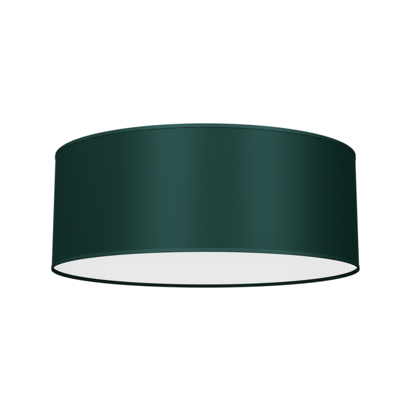 Plafonnier VERDE abat-jour rond 40cm tissu vert E27 Design chic 