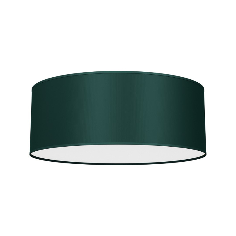 Plafonnier VERDE abat-jour rond 40cm tissu vert E27 Design chic 