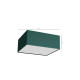 Plafonnier VERDE abat-jour carré 50cm tissu vert E27 Design chic 