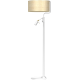 Lampadaire MARSHALL abat-jour rotin E27 + liseuse mini GU10 Nature 