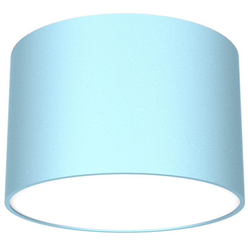 Plafonnier DIXIE base métal blanc abat-jour Bleu GX53 Enfant 