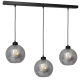 Suspension SOFIA 3 boules verre fumé E27 alignés Design chic 