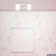 Plafonnier UNI licornes roses base ronde métal blanc 2 abat-jour tissu  E27 Enfant 
