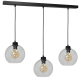 Suspension SOFIA 3 boules verre clair E27 alignés Design chic 