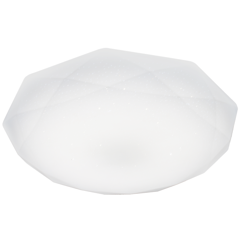 Plafonnier HEX 50cm géométrique à facettes LED 24W blanc neutre 1920Lm Vintage 