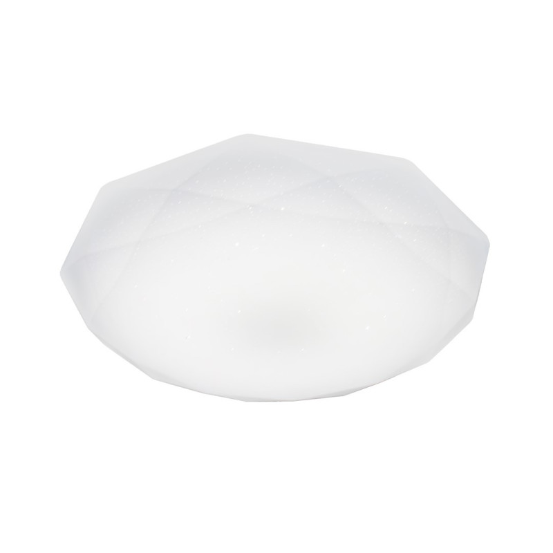 Plafonnier HEX 50cm géométrique à facettes LED 24W blanc neutre 1920Lm Vintage 