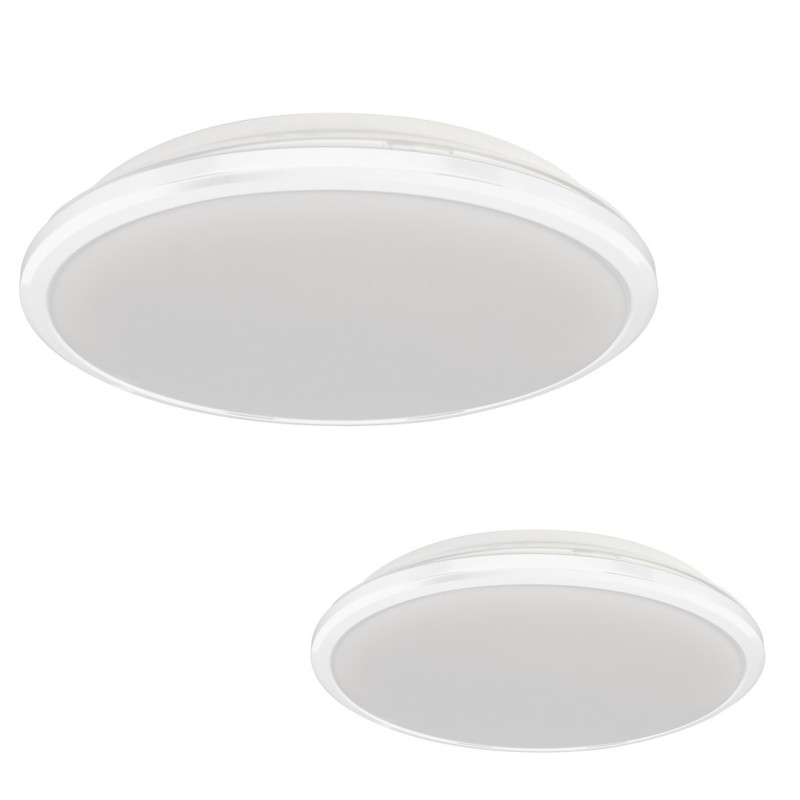 Plafonnier TERMA rond 28cm blanc LED blanc neutre 4000k 8W 1260Lm IP44  