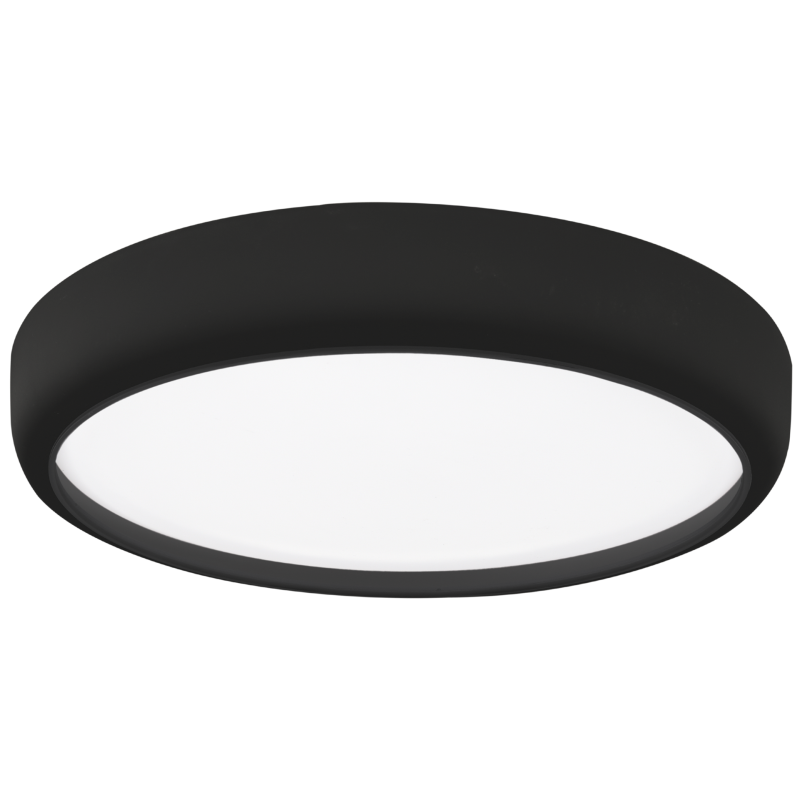 Plafonnier GEA rond 39cm métal noir LED 36W CCT 3000k à 6000k 2520Lm dimmable Minimaliste 