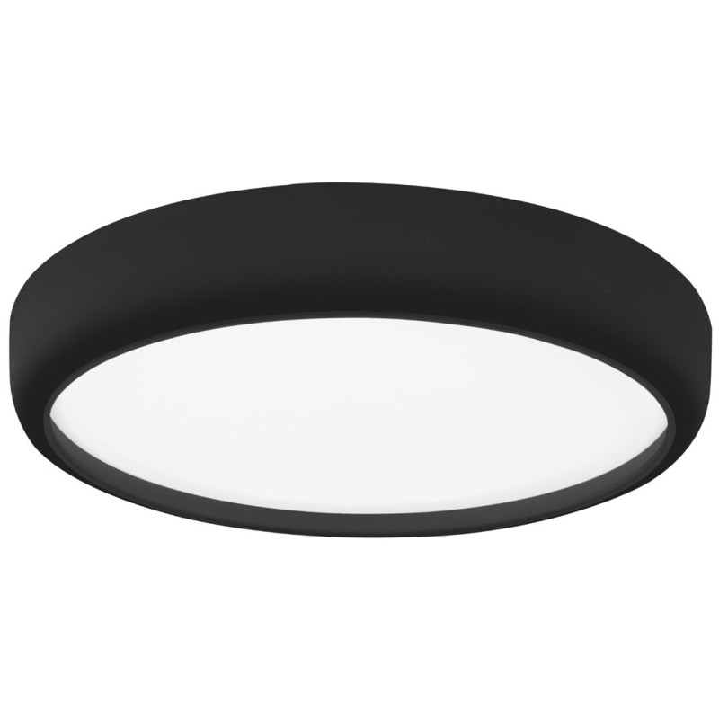 Plafonnier GEA rond 39cm métal noir LED 36W CCT 3000k à 6000k 2520Lm dimmable Minimaliste 