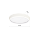 Plafonnier GEA rond 39cm métal blanc LED 36W CCT 3000k à 6000k 2520Lm dimmable Minimaliste 