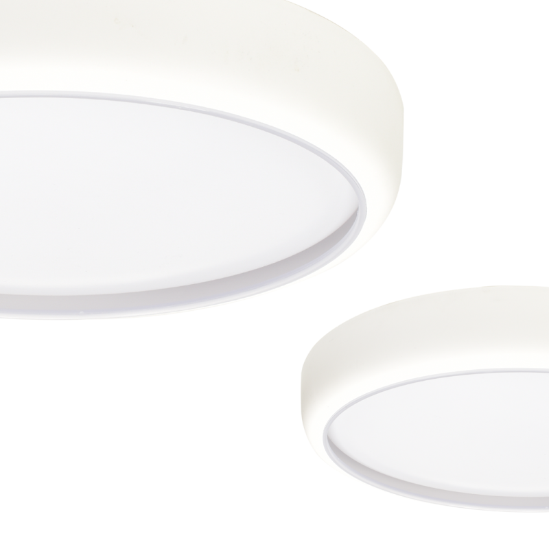 Plafonnier GEA rond 39cm métal blanc LED 36W CCT 3000k à 6000k 2520Lm dimmable Minimaliste 