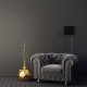 Lampadaire NAPOLI abat-jour carré tissu noir intérieur doré E27 Design chic 