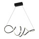 Suspension LOCA bande lumineuse odulée horizontale noir LED blanc neutre 56W 3360Lm Design chic 