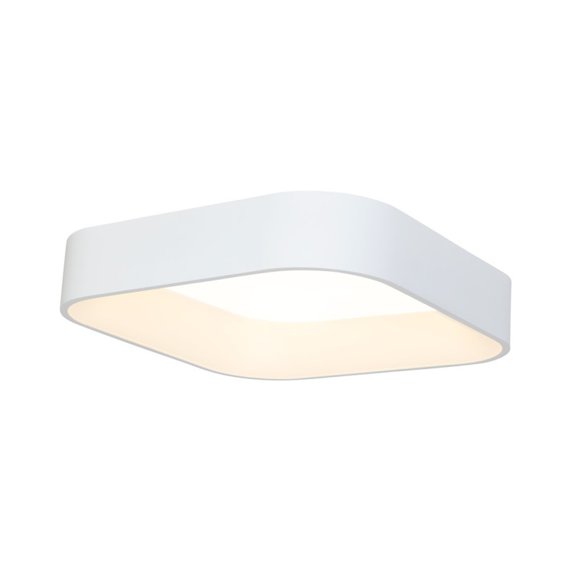 Plafonnier ASTRO carré blanc LED blanc neutre 4000K 1680 Lm 24W Minimaliste 