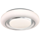 Plafonnier MEGAN rond 48cm blanc LED 48W CCT 3000k à 6000k fixe ou scintillant avec télécommande 