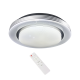 Plafonnier KELLY rond 38cm métal argenté LED 24W CCT 3000k à 6000k 3360Lm avec télécommande 