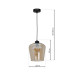 Suspension SANTIAGO abat-jour verre ambré E27 Design chic 