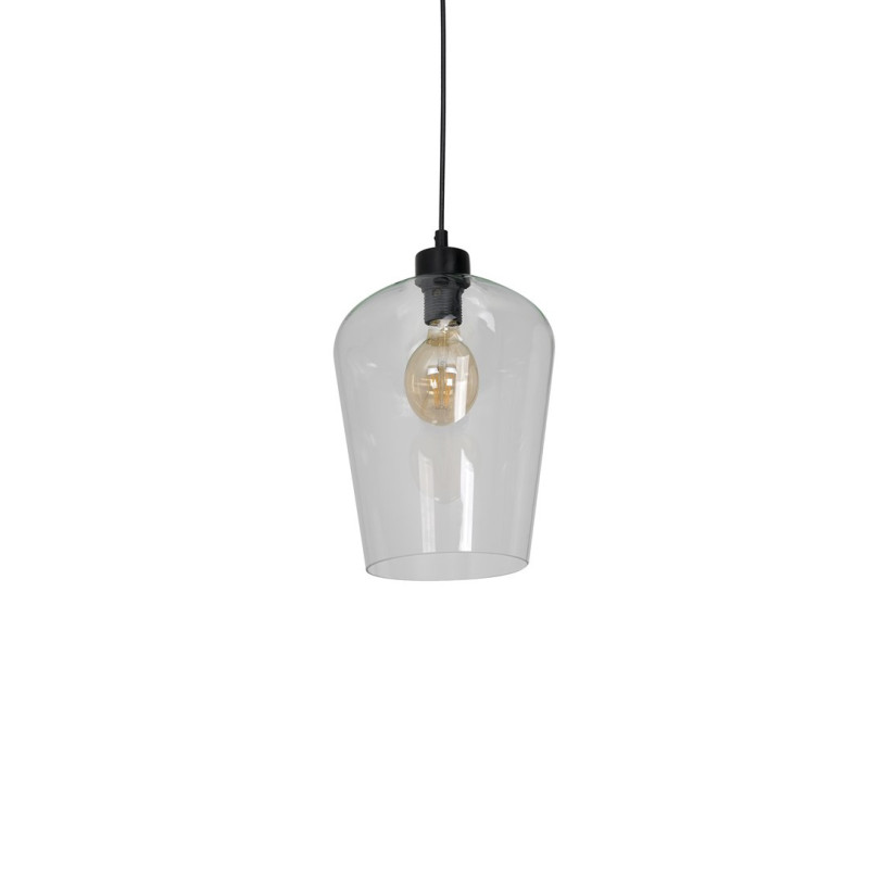 Suspension SANTIAGO abat-jour verre clair E27 Design chic 