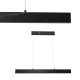 Suspension PIERCE rectangle plastique marbré noir LED blanc neutre 18W 1080Lm Design chic 