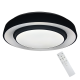 Plafonnier NAOMI rond blanc et noir 38cm LED 24W RGBW dimmable avec télécommande 