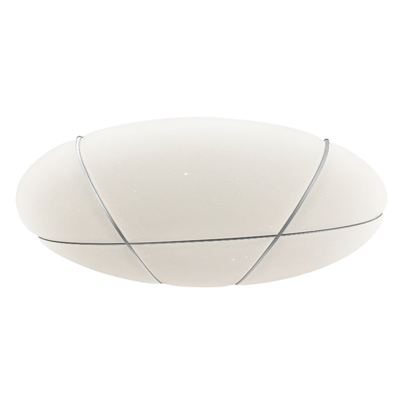 Plafonnier rond 49cm BOB blanc LED 40W CC 3000k à 6000k dimmable 2800Lm + télécommande 