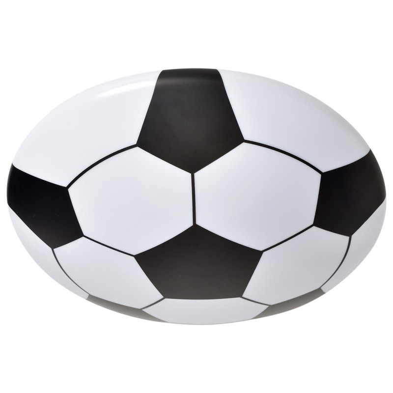 Plafonnier ballon de foot noir et blanc BALL LED 18W blanc neutre 4000K 1260Lm 40cm Enfant 