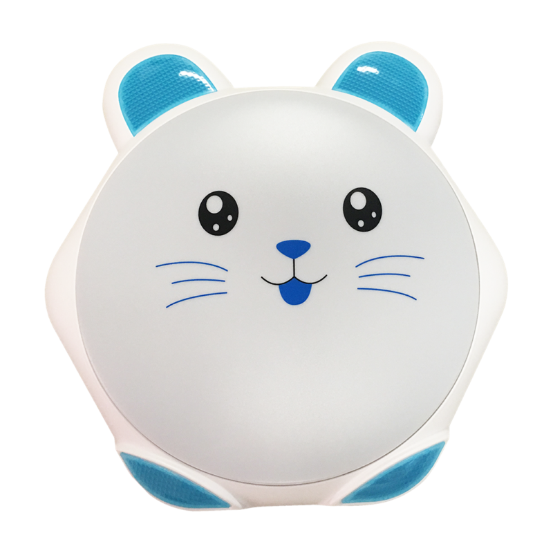 Applique murale enfant SWEET lapin rond 40cm blanc et bleu LED blanc neutre 4000k 20W 