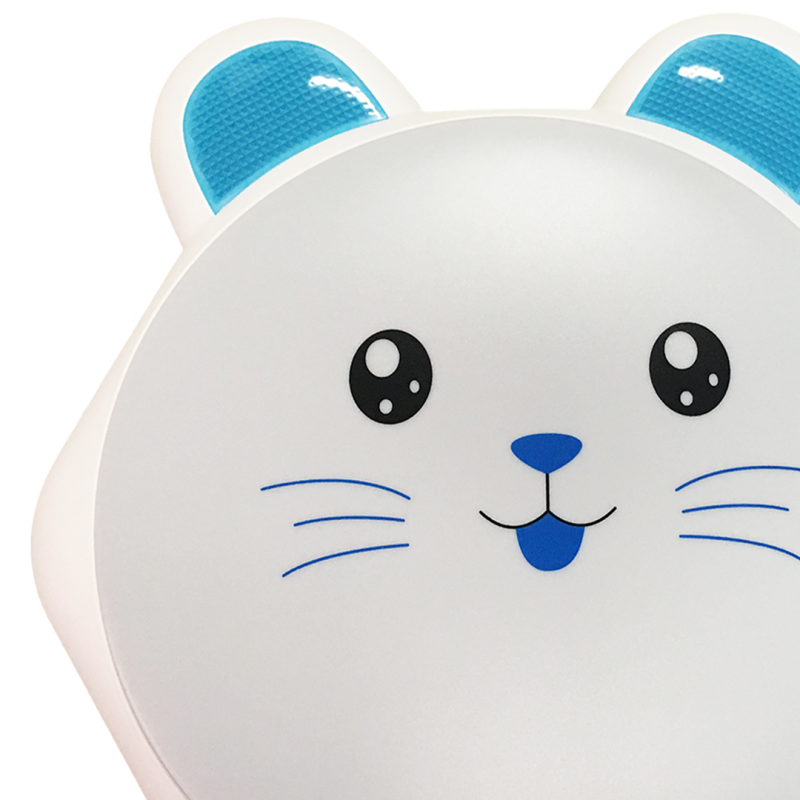 Applique murale enfant SWEET lapin rond 40cm blanc et bleu LED blanc neutre 4000k 20W 