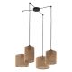 Luminaire Suspendu JUTA 4 abat-jour jute Design Naturel