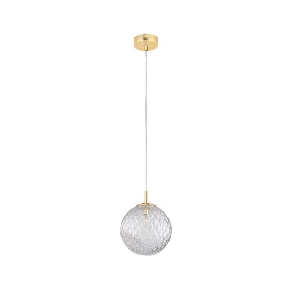 Lampe Suspendue CADIX boule verre 21cm Design chic
