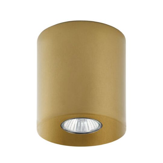 Plafonnier ORION GOLD cylindre H12cm métal doré Design Minimaliste