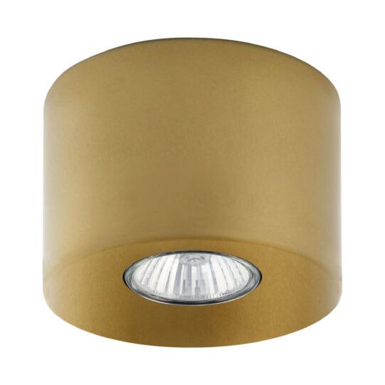 Plafonnier ORION GOLD cylindre H9cm métal doré Design Minimaliste