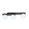 Plafonnier Design Plaza Métal 3 lampes Boules Blanches Style Minimaliste 