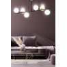 Plafonnier Design Floki Métal 6 lampes Déportées Noires et Dorées Style Minimaliste 