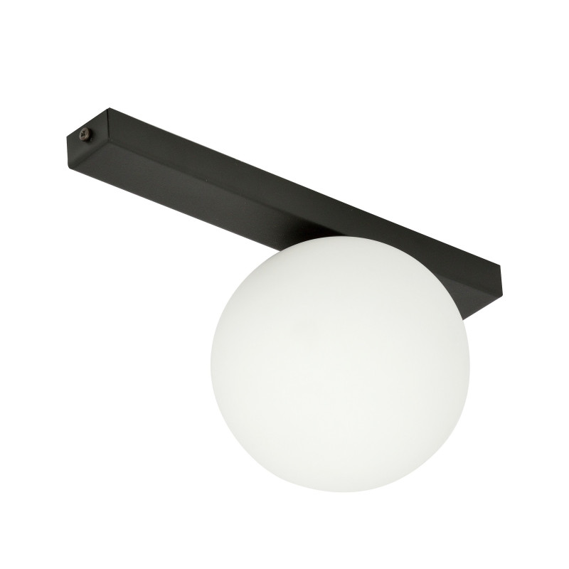 Plafonnier Design Fit Métal une Lampe Boule Blanche Style Minimaliste 