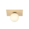 Plafonnier Design Kenzo Métal / Contreplaqué / Verre une Lampe Boule Beige Style Minimaliste 