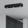 Plafonnier Design Kenno Métal 3 lampes Rectangles Noires Style Minimaliste 