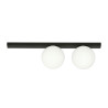 Plafonnier Design Fit Métal 2 lampes Boules Blanches Style Minimaliste 