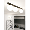 Plafonnier Design Fit Métal 3 lampes Boules Blanches Style Minimaliste 