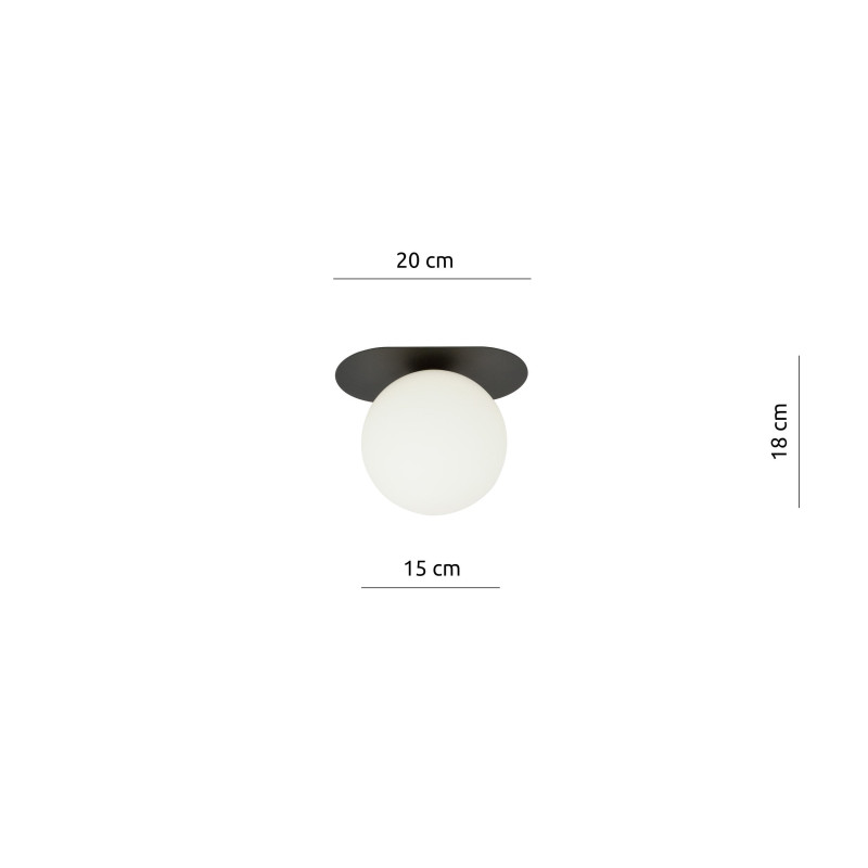 Plafonnier Design Plaza Métal une Lampe Boule Blanche Style Minimaliste 