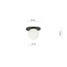 Plafonnier Design Plaza Métal une Lampe Boule Blanche Style Minimaliste 