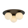 Plafonnier Design Solar Métal 3 lampes Boules Cercles Blanches Style chic 