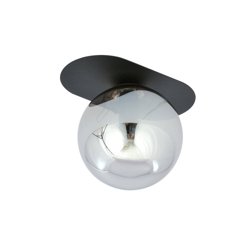 Plafonnier Design Plaza Métal une Lampe Boule Argentée Style Minimaliste 